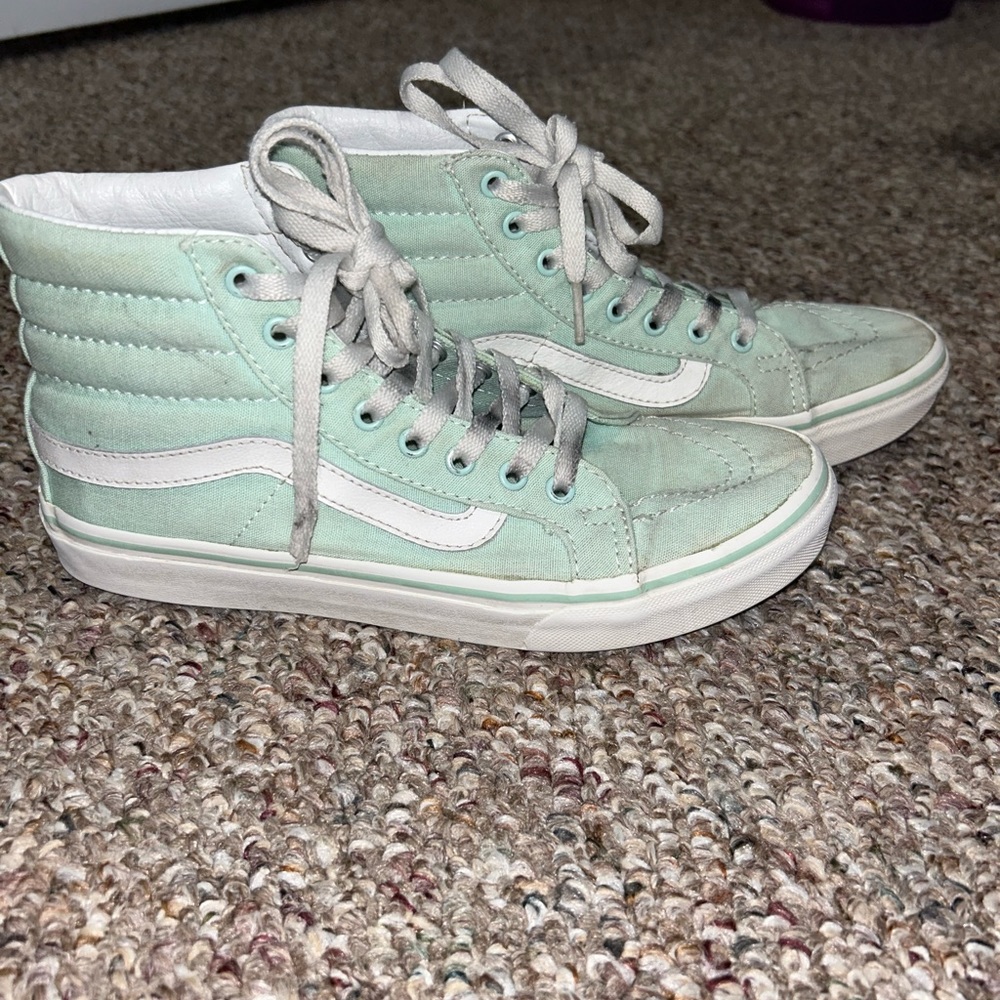 Sea foam green vans high tops
